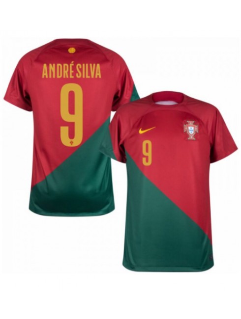 Portugal Andre Silva #9 Replika Hemmakläder VM 2022 Kortärmad